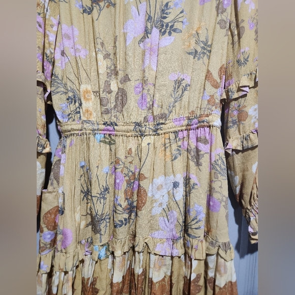 Spell and the Gypsy Yellow Ruffled Tiered Sundress Size Medium - Picture 15 of 16